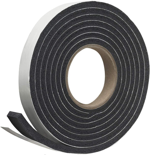 Frost King R516H 1-1/4-Inch by 7/16-Inch by 10-Foot Thick Sponge Rubber Foam Tape, Black
