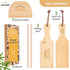 Gnocchi Board Set for Rolling Dough - 2 Pcs Paddles 2 Pcs Rollers 1 Pc Cutter - Bamboo Authentic Pasta Shaper Tools Butter Maker - Garganelli Cavatelli Tortellini Cavarola Roller - Great Cutlery Gift