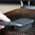FryOilSaver Co. 90052 Panini Grill Brush - Commercial Electric Grill Stiff Bristle Brush - Stainless Steel Bristles with Hard Plastic Handle - 3 Different Scraper Heads - Heavy Duty Small Grill Brush