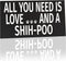 JennyGems Shih-Poo Sign, All You Need Is Love and a Shih-Poo, Wood Sign, 9.5x5.5 Inches, Shihpoo Mom, Shih-poo Gifts, Shih Poo Decor, American Made