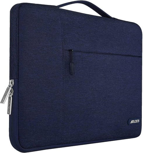 MOSISO Laptop Sleeve Compatible with MacBook Pro 16 inch 2021 2022 M1 Pro/Max A2485/2019-2020 A2141/Pro Retina 15 A1398, 15-15.6 inch Notebook, Polyester Multifunctional Briefcase Bag, Navy Blue