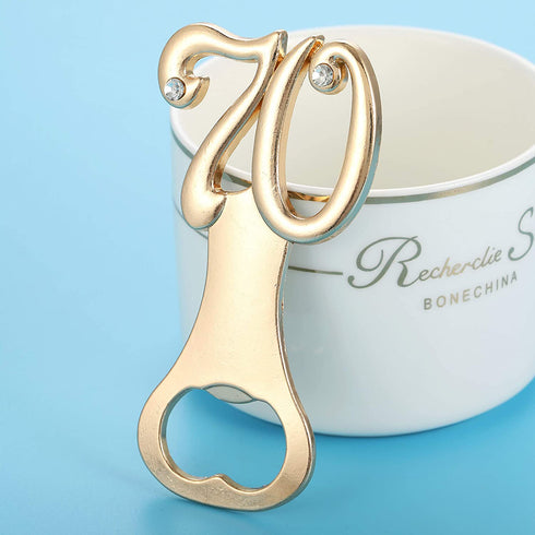 WeddParty 70 Wedding Party Favors Bottle Opener for Guests,70th Wedding Anniversary,70th Birthday Party Favor Bottle Opener Gift,for Wedding Decorations Party Supplies(12pcs 70th)