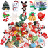 Slime Charms Christmas Resin Flatbacks for Scrapbook Ornaments DIY Xmas Crafts Resin Decorations - Snowman Tree Bell Deer - (30 Piece Random)