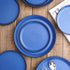 Stone Lain Albie Stoneware Dish Set, 4 Salad Plates, Blue and Black