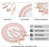 N9R 150pcs Rose Gold Plastic Plates with Disposable Plastic Silverware Set, Elegant Lace Dinnerware Sets Include 25 Dinner Plates, Dessert Plates, Forks, Knives, Spoons and Mini Forks