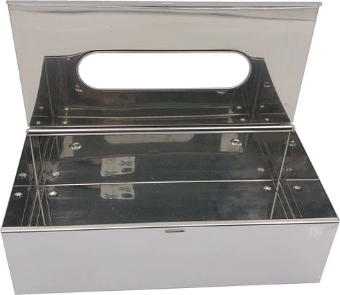 M2cbridge Metal Facial Tissue Box Cover Holder Lay On Wall Mounted, Mirror Polishing 18/8 Stainless Steel (Rectangle)