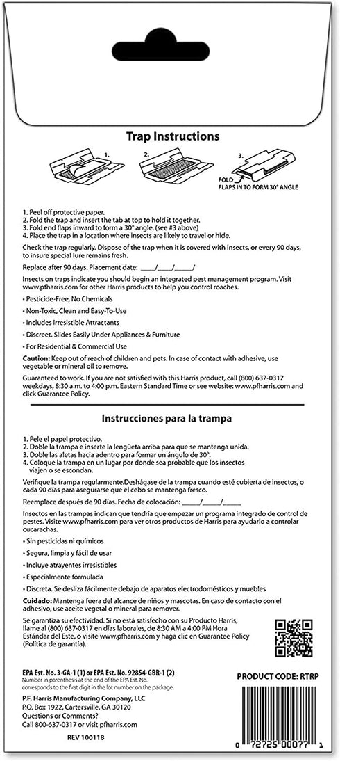 Harris Roach Glue Traps, Pesticide Free (2-Pack)