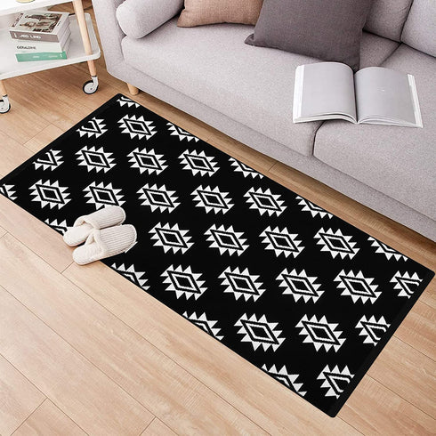 Boho Bedroom Rug 2'X4', Machine Washable Cotton Hand-Woven Area Rug Reversible Throw Rugs Entryway Rug Evil Eye Kitchen Runner Rugs Bath Rug for Laundry Room Bathroom Hallway