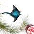 Christmas Ornaments - Home Decor - Hand-Painted Blue Manta Ray - Bathroom Decorations, Stocking Stuffers, Scuba Lovers and Ocean