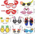 Golray 9 Pairs Luau Party Sunglasses for Adult Kids Hawaiian Tropical Birthday Party Favors Bulk Glasses with Flamingo Parrot Flip Crab, Summer Beach Pool Party Decoration Supplies Favors Props