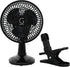 Genesis 6-Inch Clip Convertible Table-Top & Clip Fan Two Quiet Speeds - Ideal For The Home, Office, Dorm, More Black (A1CLIPFANBLACK)