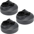 County Line Kitchen Wide Mouth Mason Jar Flip Cap Lid, Durable, Airtight, Leak-Proof Seal - Black, 3 Pack