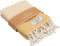 COCOTTON Boho Diamond Turkish Hand Towels Set of 2 | 100% Cotton 16 x 40 Inches | Decorative Bathroom Hand Hair Face Gym Yoga Dishcloth Tea Kitchen Light Weight Quick Dry Farmhouse Towel (Mustard)