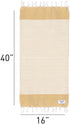 COCOTTON Boho Diamond Turkish Hand Towels Set of 2 | 100% Cotton 16 x 40 Inches | Decorative Bathroom Hand Hair Face Gym Yoga Dishcloth Tea Kitchen Light Weight Quick Dry Farmhouse Towel (Mustard)