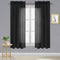 DWCN Black Sheer Curtains Semi Transparent Voile Rod Pocket Curtains for Bedroom and Living Room, 42 x 72 inches Long, Set of 2 Panels