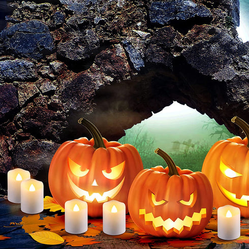 MIXALY 6 Pack 1.8?H Rechargeable LED Votive Tea Lights with Remote Timer - More Realistic Flickering Halloween Tealight Candles Warm White - Ideal for Daily/Party/Holiday Decor