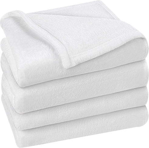 Utopia Bedding Fleece Blanket Queen Size White 300GSM Luxury Fuzzy Soft Anti-Static Microfiber Bed Blanket