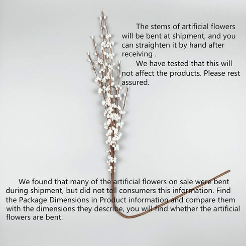 10 Pieces 29.5" Long of Artificial Flowers Faux Jasmine Fake Flower for Wedding Home Office Party Hotel Restaurant Decoration (White)