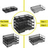 Meshist Paper Letter Tray Organizer, 3 Tier Stackable Desk File Organizer with 3 Shelves and a Sorter, Perfect for Home Office, A Good Gift for Women, Black