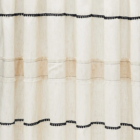 SKL Home Frayser Shower Curtain, 70" x 72", Linen