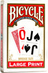 Bicycle Large Print Playing Cards (Color May Vary)
