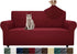 ZNSAYOTX Super Stretch Couch Cover Universal Sofa Covers for Living Room Dogs Pet Friendly Furniture Protector Fitted Spandex Sofa Slipcovers with Anti Slip Foam Sticks (Wine Red, Sofa)