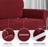 ZNSAYOTX Super Stretch Couch Cover Universal Sofa Covers for Living Room Dogs Pet Friendly Furniture Protector Fitted Spandex Sofa Slipcovers with Anti Slip Foam Sticks (Wine Red, Sofa)