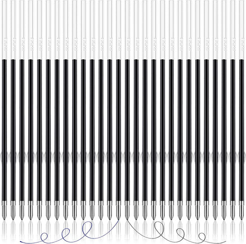 100 Pieces Ink Pen Refills Replaceable 0.7mm Ballpoint Pen Refills 4.2inch Blue Black Ink Refills Smooth Writing Pen Refills for Retractable Pens Office School Supplies (Black Blue)