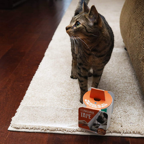 CLAWGUARD Protection Tape - Durable Single-Sided Shield Protection Barrier Against Cat, Dog, Bird, Rabbit Scratching and Clawing Furniture, Couch, Window Sill, Car Door, Glass and More!