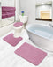 Ottomanson ECO Collection Bathroom Mat Set, 3 Pieces, 18" x 30", Pink