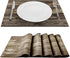Trivetrunner:Decorative Modular Trivet Runner for Table 6 pcs Placemats Extendable Hot Pad, for Heat-Resistant Surface,for Hot Plates, Pots, Dishes, Cookware for Kitchen (Wooden Rustic)