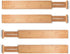 4 Pack Bamboo Drawer Divider - Expandable Drawer Organizers (12.8"-17") Spring Adjustable Kitchen Drawer Separators - Best for Kitchen, Dresser, Bedroom, Desk