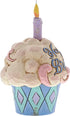 Enesco (4052066) Jim Shore Heartwood Creek Mini Birthday Cupcake Stone Resin Figurine, 3.75", Multicolor