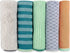 Full Circle Renew Collection Multifunctional Recycled Microfiber Cloths, Set of 5, Multicolor