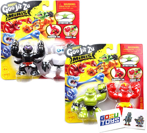 Heroes of Goo JIT Zu Minis Versus Pack (2 Sets) Pantaro vs Scorpius, Blazagon vs Rock Jaw, and 2 GosuToys Stickers
