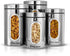 Simpli-Magic 4-Piece Stainless Steel Canisters with Window