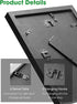Puroma 8x10 Inches Picture Frame Set of 6, 5x7'' or 4x6'' with Mat Tempered Glass Composite Wood Photo Frames for Wall Mounting or Tabletop for Home Wall and Office Desktop (Black & White & Gray)