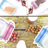 81 Pcs Reusable Mason Jar Bags Food Storage Plastic Bags Multi-Size Fresh Leak Proof Sandwich Snack Zipper Bags with Chalkboard Label Sticker Silicone Funnel for Kitchen Camping Travel Office