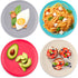Get Fresh Bamboo Plates 4 Pack, Bamboo Dinnerware, Bamboo Fiber Dinnerware Set Multiple Colors, Bamboo Fiber Plates for Healthy Dining