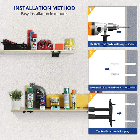 Stormann Garage Hooks Wall Mounted Heavy Duty Hanger Tool Organizer Rack Storage Utility Hooks for Tire Rack,Snow Board,Ladders,Chairs,Strollers,Power Tools,Garden Tools (2 Pack)