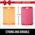Raj Plastic Cutting Board Reversible Cutting board, Dishwasher Safe, Chopping Boards, Juice Groove, Large Handle, Non-Slip, BPA Free (11.42" x 7.87") - Red and Orange