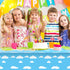 Blue Sky White Clouds Birthday Party Supplies Cartoon Story Tablecloth Party Table Cover Cartoon Table Banner for Baby Kids Shower Birthday Party Decorations, 54 x 108 Inch?1 Piece?