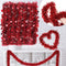 Valentines Day Red Heart Tinsel Garland, 39.3 ft Valentines Decor, Red Shiny Garland, Hanging Metallic Tinsel Ornaments, Valentines Day Decorations for Tree Wreath Wedding Party Decoration Supplies