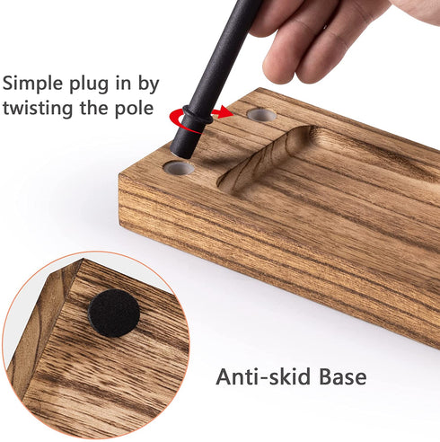 SRIWATANA Jewelry Organizer Stand, Extra Tall Necklace Holder Jewelry Holder (Carbonized Black & Black)