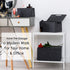 TheWarmHome 3-in-1 Woven Baskets for Storage With Lid,Nylon Strap Organizer Bins With Built-in Handles Stackable Baskets for Shelves Living Room Office Makeup Keys Toys Shirts Organization(Dark Grey, Set of 3)