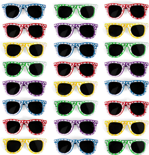 Bulk Kids Hibiscus Sunglasses Party Favors - Favorite Luau Party and Pool Party Favors- Bulk Party Set of 25