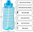GOSWAG 1 Gallon/128oz Water Bottle with Straw and Time Marker, Motivational BPA Free Leakproof Sports Water Jug for Fitness, Gym, Camping and Outdoor
