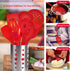TeamFar Kitchen Utensils Set of 11, Red Silicone Cooking Utensils Spatula Set Heat Resistant For Nonstick Cookware, Perfect for Cooking Baking Mixing, Healthy & Non Scratch, Dishwasher Safe