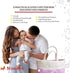 Baby Diaper Caddy Organizer Basket for Changing Table - Large Compact and Portable Woven Cotton Rope and Canvas Nursery Basket with 3 Divisions - Unisex Stylish GrayWhite - 14x8.5x7 Inches