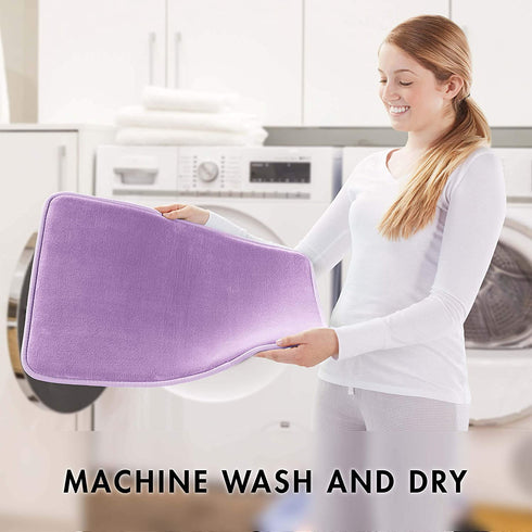 Genteele Bath Mats for Bathroom Non Slip - Lavender 17" x 24" Memory Foam Bathroom Rugs - Quick Dry Bath Mat